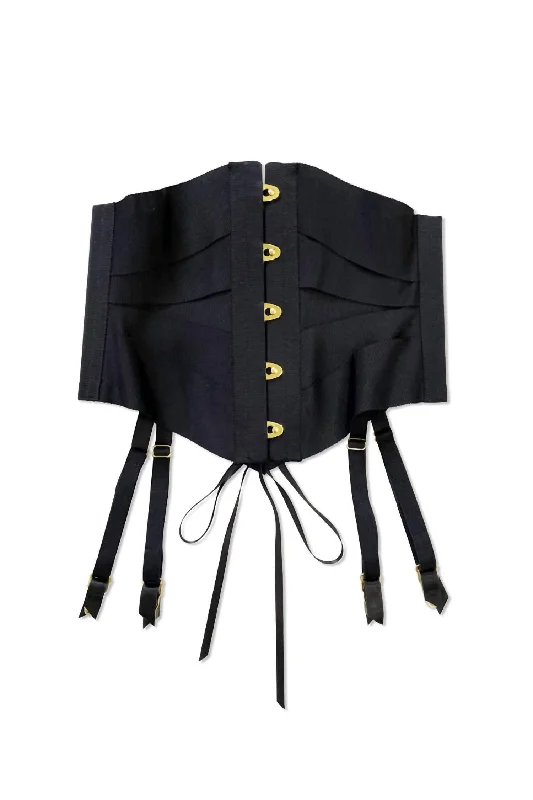 Luxury Lingerie for Special OccasionsJet Luxe Ribbon Corset In Black