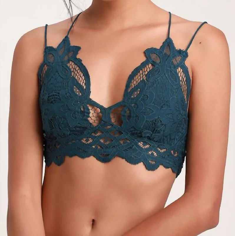 Women's Silk Lingerie SetsWomen's Silk Lingerie SetsWomen's balconette bras with lace trimAdella Bralette In Turquoise
