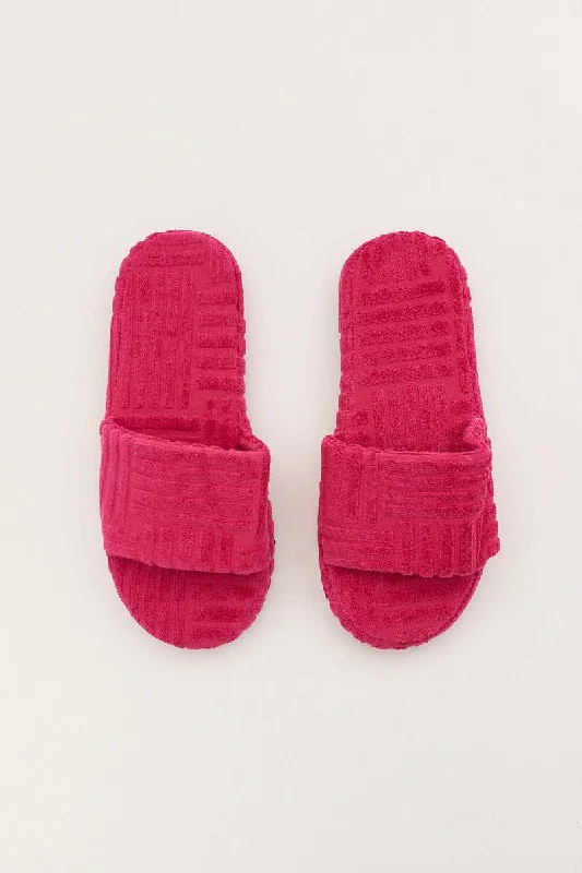 Lingerie Gift Sets for WomenPink Toweling Detail Slippers