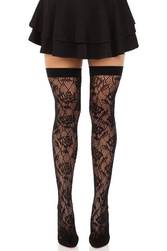 Women's Maternity TightsWild Rose Net Thigh High Stockings