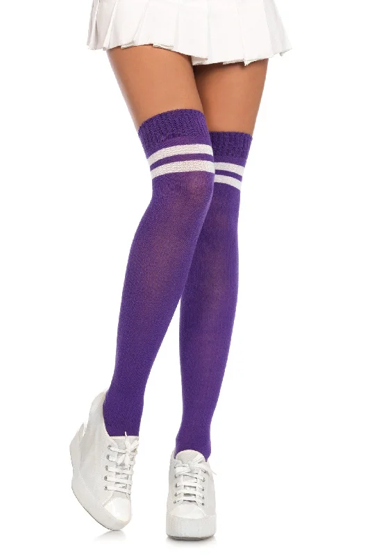 Women's Thermal TightsRibbed Athletic Thigh High Stockings