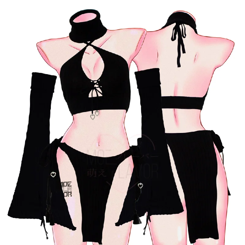 Full Coverage Lingerie for WomenBlack Winter Fox