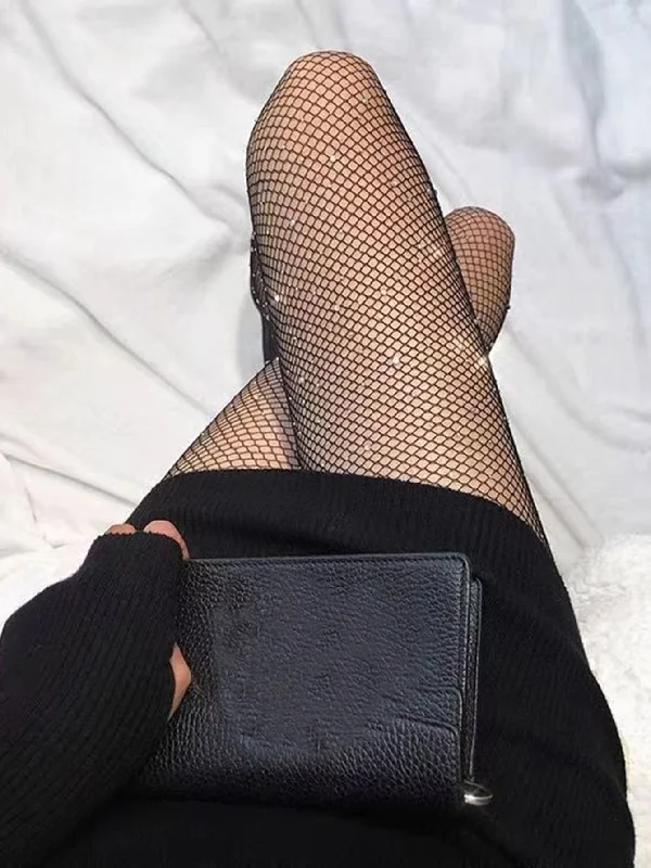 Women's Maternity TightsRhinestone Decor Fishnet Tights