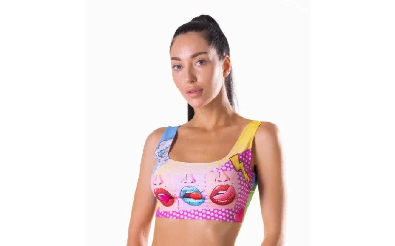 Women's Lingerie with Removable PadsComics Hot Crop Top