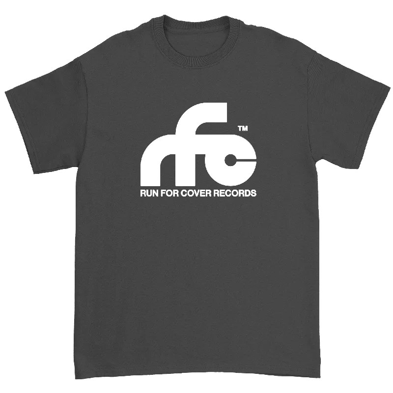 Women's travel t shirt Run For Cover - Logo Shirt (Pepper Comfort Colors)