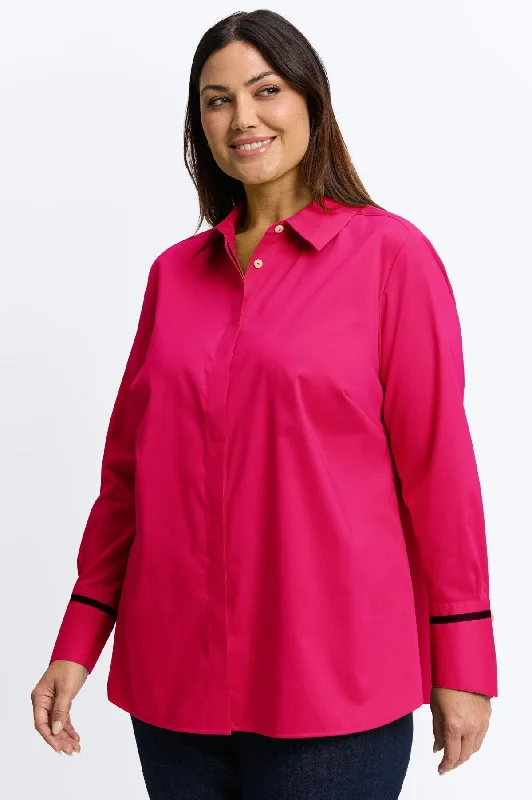 Women's machine - washable long sleeve jersey shirt Teal long sleeve trendy shirtsIris Plus No Iron Stretch Matte Sateen Long Sleeve Shirt Women's machine - washable long sleeve jersey shirt Teal long sleeve trendy shirtsIris Plus No Iron Stretch Matte Sateen Long Sleeve Shirt