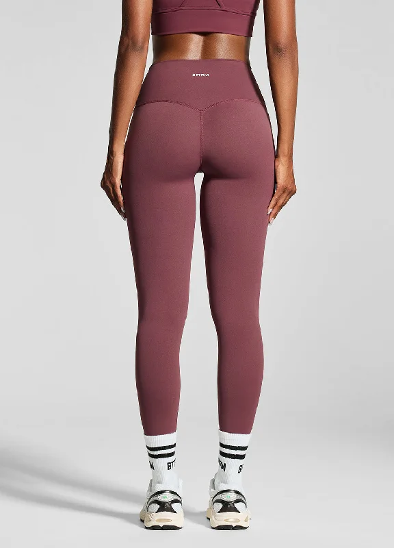 Women's travel - friendly tight trousers Burgundy ⅞ Leggings