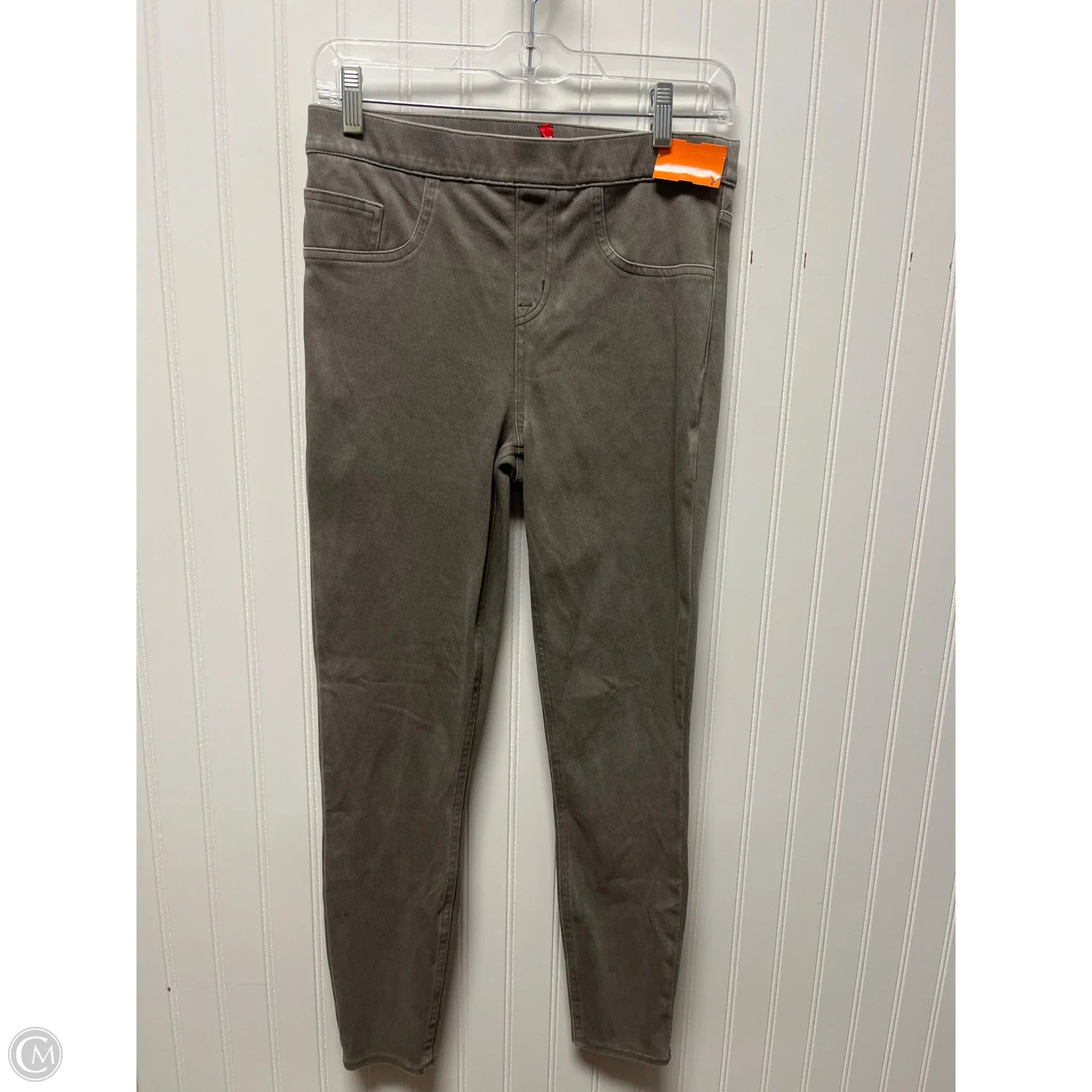Women's cropped tight trousers Pants Leggings By Spanx In Grey, Size: M