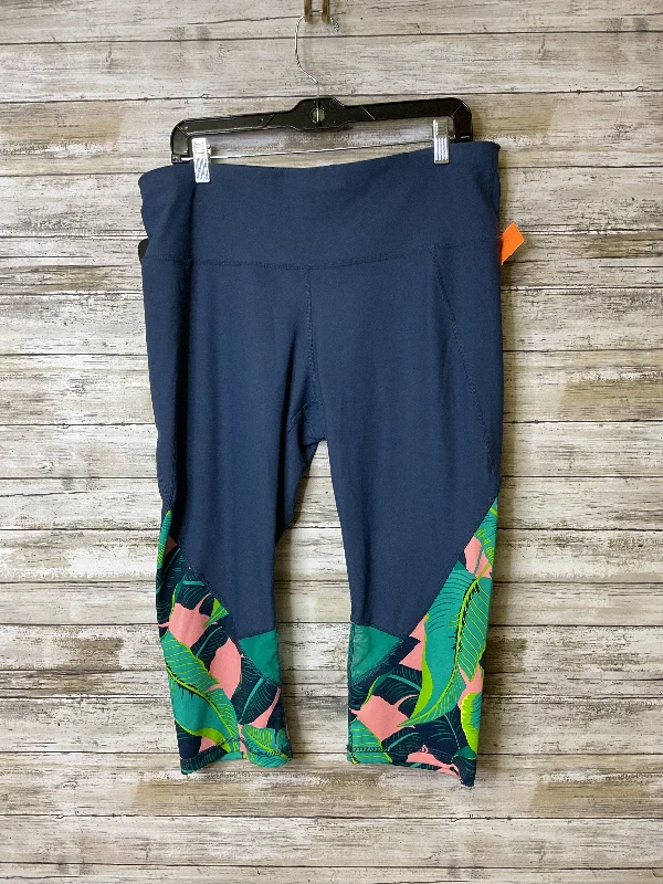 Women's size - XL tight trousers Athletic Leggings By Xersion In Blue, Size:Xl