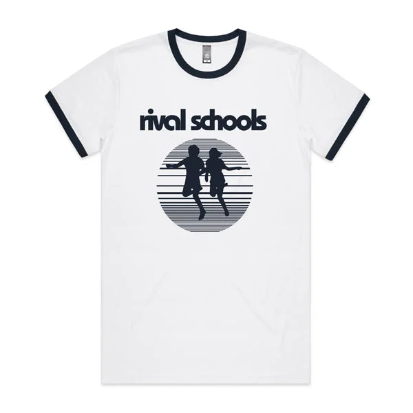 Women's fitted t shirt Rival Schools - Running Logo Ringer Shirt (Blue)
