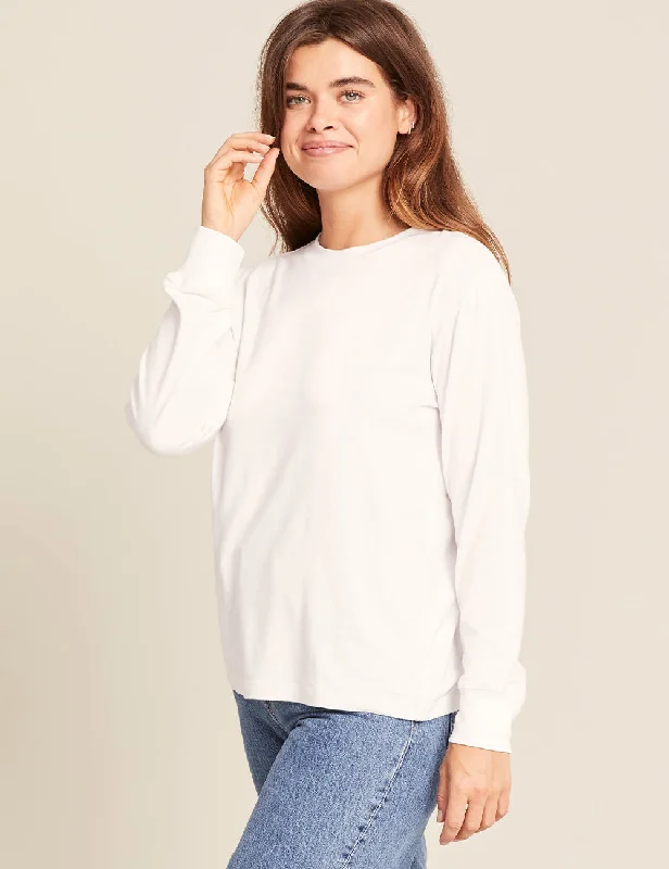 Women's cheap t shirt Women's Classic Long Sleeve T-Shirt - White