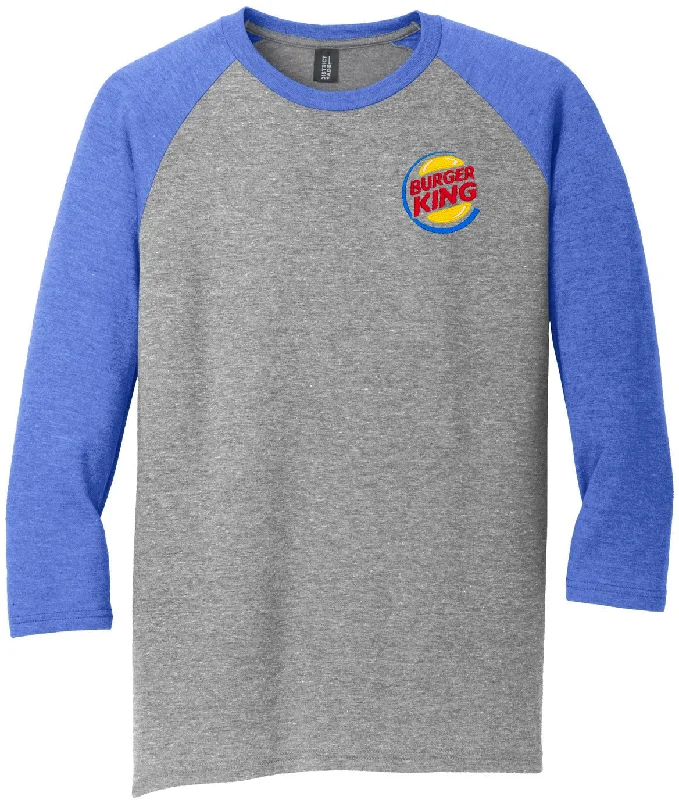 Women's black t shirt District Perfect Tri 3/4-Sleeve Raglan