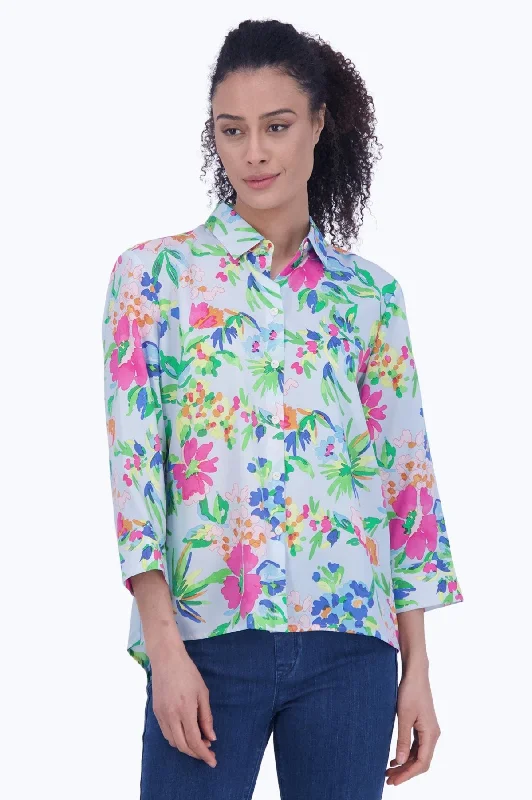 Women's maternity long sleeve shirt for pregnancy Kelly Painterly Floral 3/4 Sleeve Shirt Women's maternity long sleeve shirt for pregnancy Kelly Painterly Floral 3/4 Sleeve Shirt