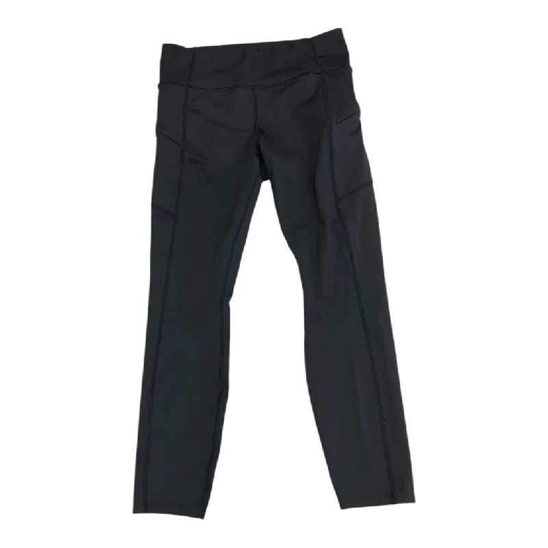 Women's checked tight trousers Athletic Leggings Capris By Athleta In Black, Size:M