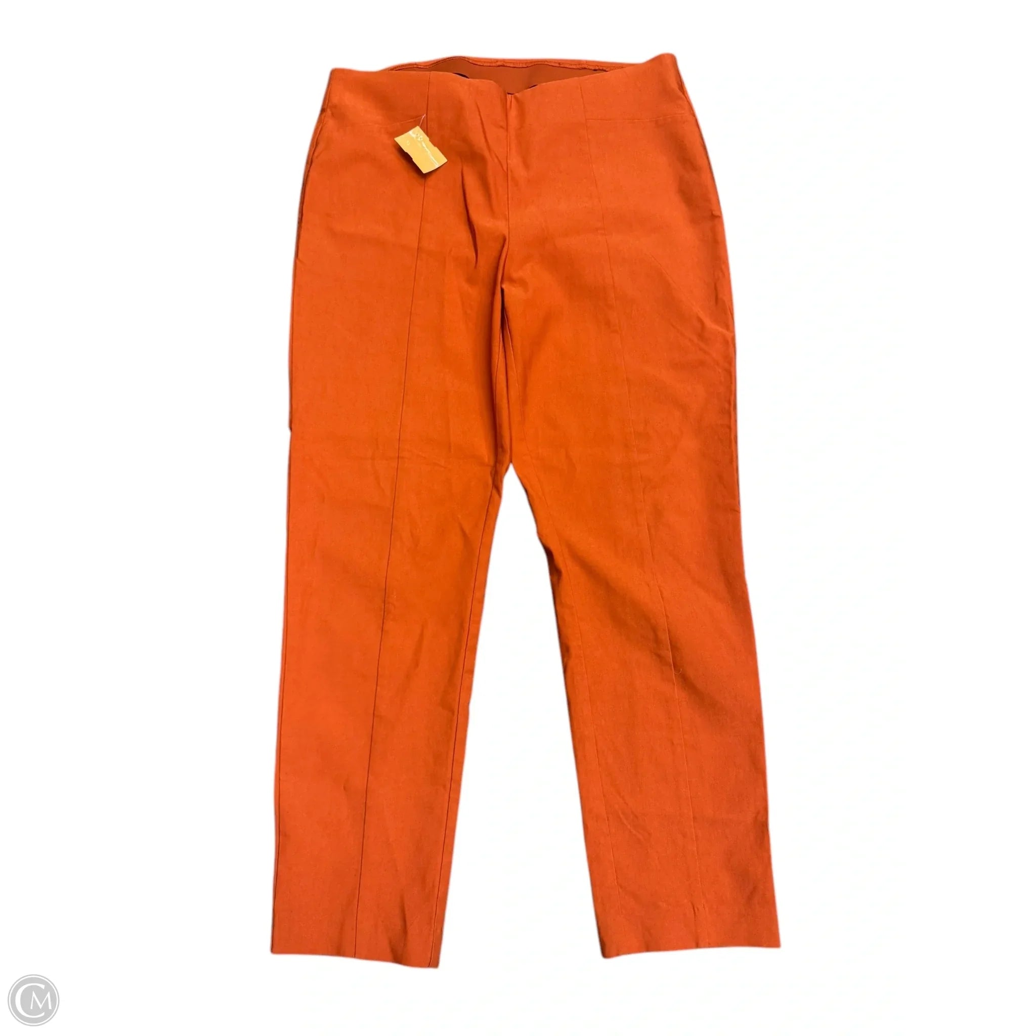 Women's slim fit tight trousers Pants Leggings By Chicos In Orange, Size: 26