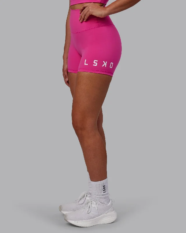 Women's moisture - wicking tight trousers Evolved X-Shorts - Fuchsia Pink-White