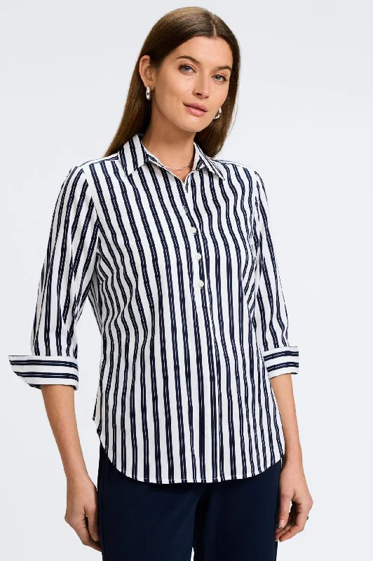 Women's antibacterial long sleeve sport shirt Madison Double Stripe 3/4 Sleeve Shirt Women's antibacterial long sleeve sport shirt Madison Double Stripe 3/4 Sleeve Shirt