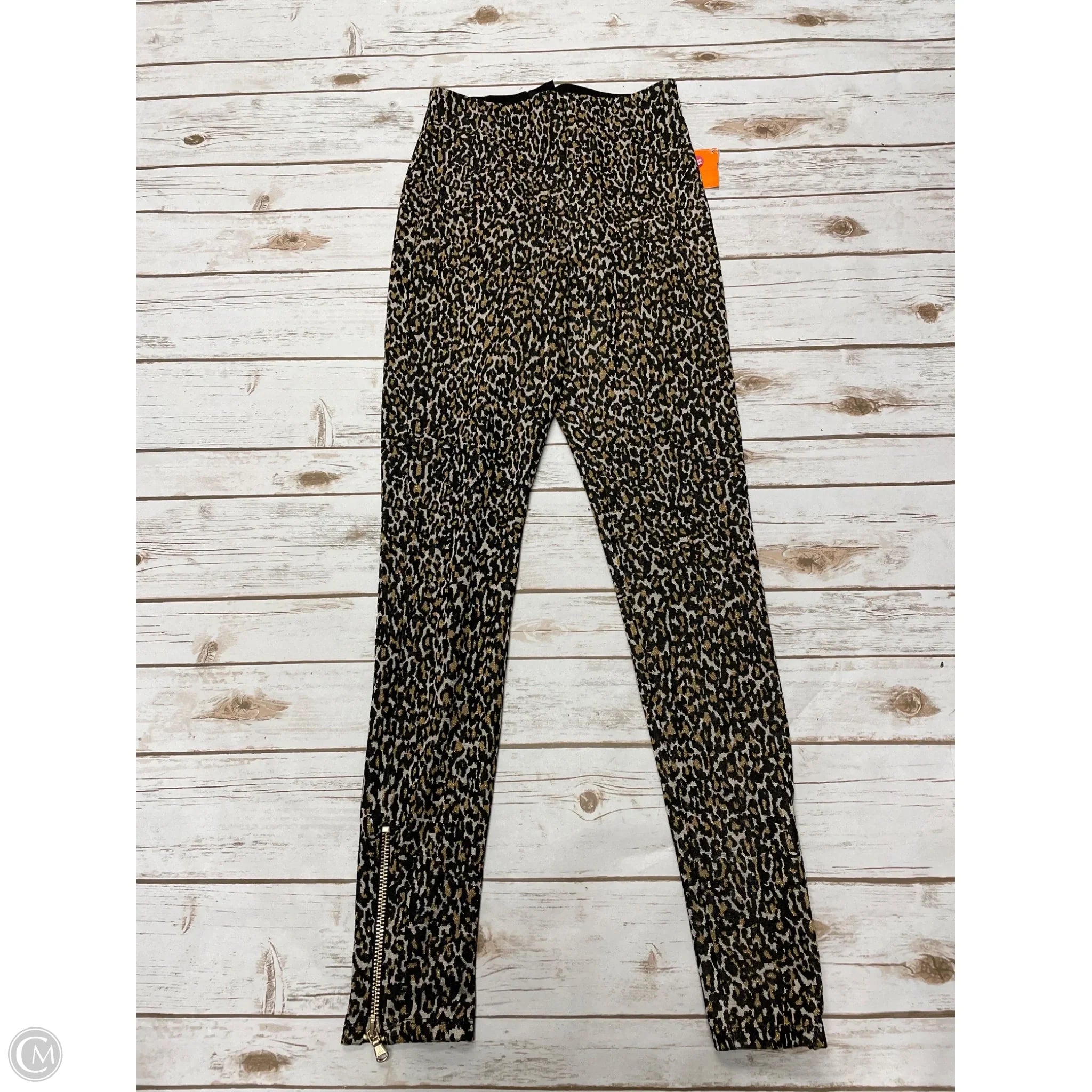 Women's non - stretch tight trousers Pants Leggings By Cme In Animal Print, Size: S