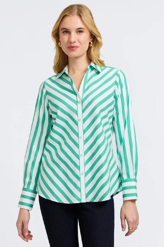 Kelly Green Springtime Stripe