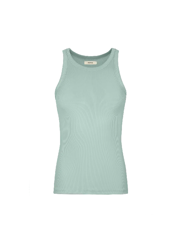 Women's designer t shirt Women's 365 Lightweight Rib Tank Top—eucalyptus blue