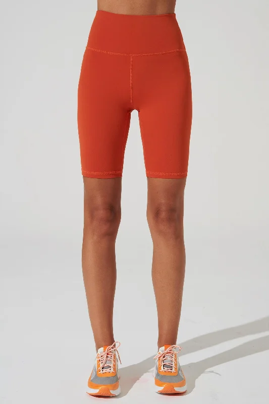 Women's real - leather tight trousers F'Onte Bikershort - Medium Carmine