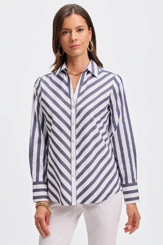 Navy Springtime Stripe