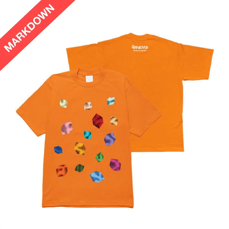 Women's jersey t shirt Turnover - Shapes Shirt (Orange)