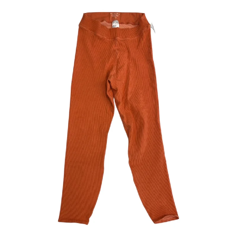 Women's mid - waisted tight trousers Pants Leggings By Good American In Orange, Size:6 Women's mid - waisted tight trousers Pants Leggings By Good American In Orange, Size:6