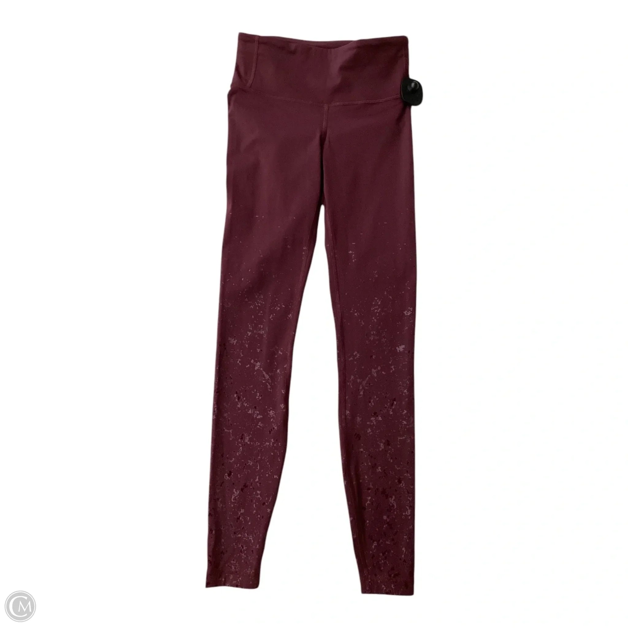 Women's silk - like tight trousers Athletic Leggings By Lululemon In Maroon, Size: S Women's silk - like tight trousers Athletic Leggings By Lululemon In Maroon, Size: S