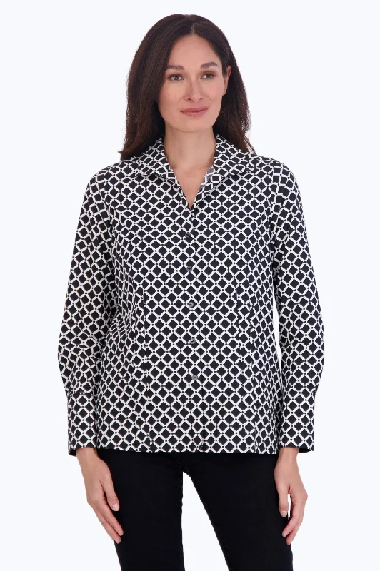 Women's beach - appropriate long sleeve cover - up shirt Discounted long sleeve shirts on saleKatie Diamond Grid Long Sleeve Shirt Women's beach - appropriate long sleeve cover - up shirt Discounted long sleeve shirts on saleKatie Diamond Grid Long Sleeve Shirt