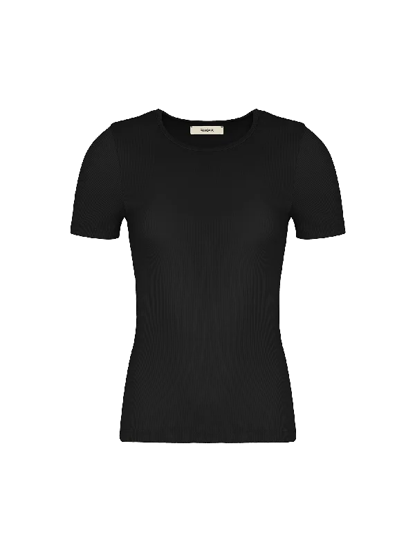 Women's baggy t shirt Women's 365 Lightweight Rib T-Shirt—black