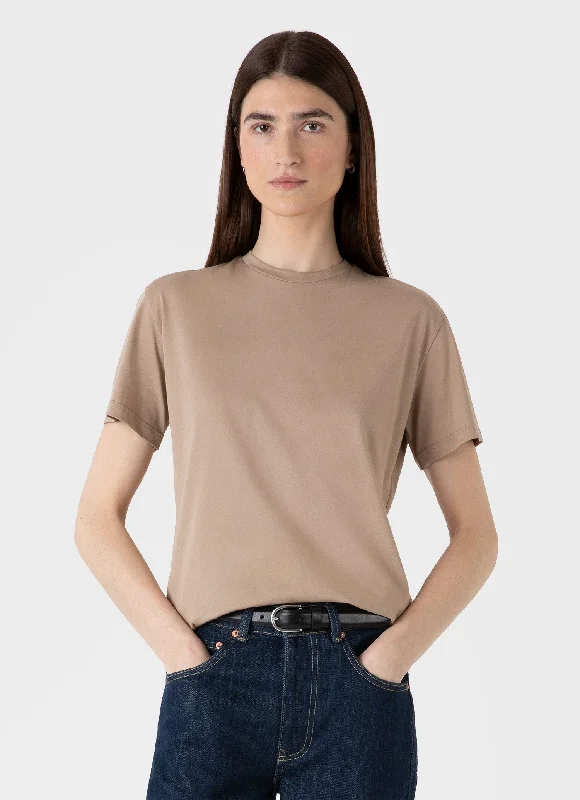 Women's thermal t shirt Women's Boy Fit T-shirt in Sandstone