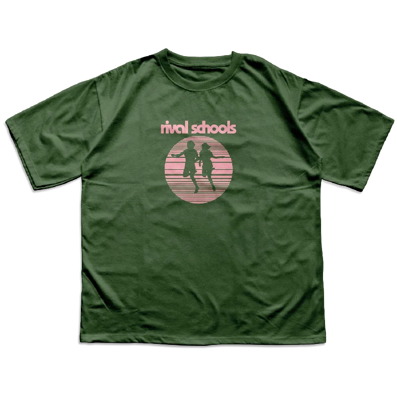 Women's purple t shirt Rival Schools - Running Logo Shirt (Green)