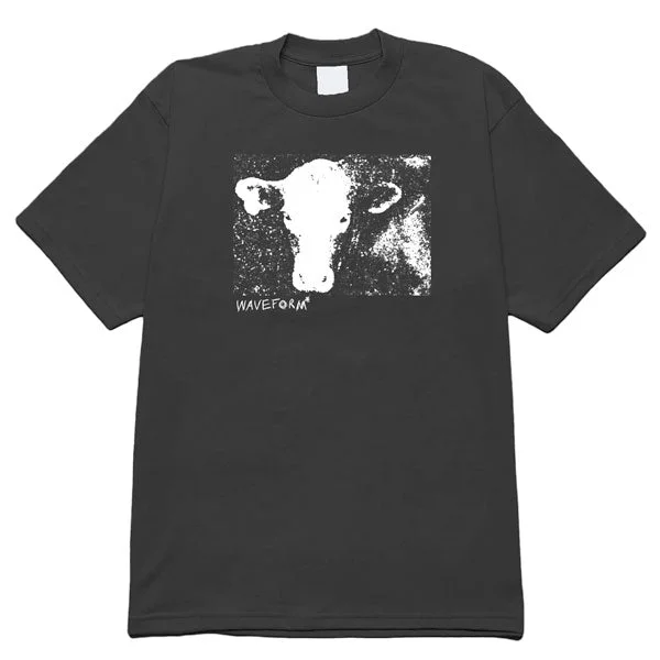 Women's cropped t shirt waveform* - Cow Shirt