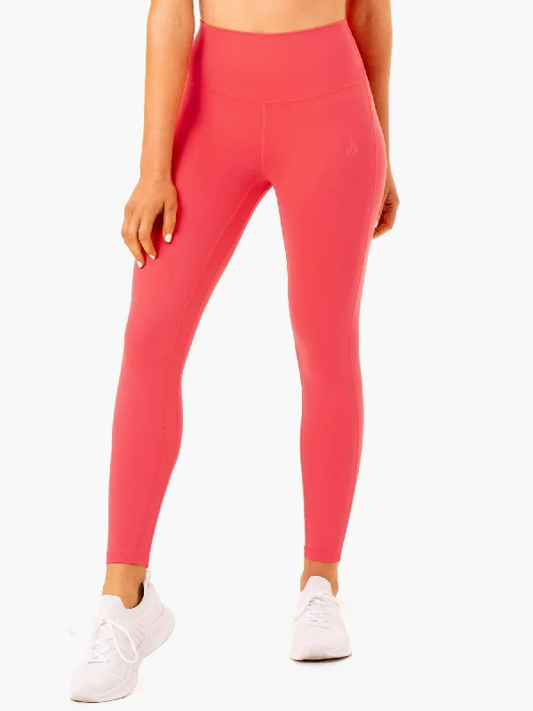Women's brown tight trousers NKD Align Leggings - Watermelon