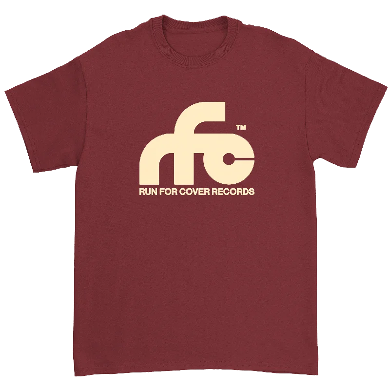 Women's work t shirt Run For Cover - Logo Shirt (Brick Comfort Colors)