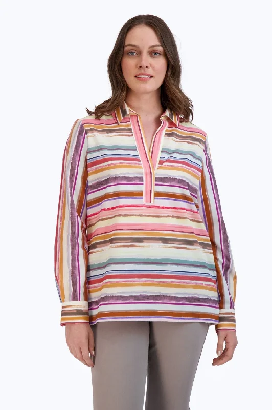 Women's nursing long sleeve shirt for new moms Uniqlo long sleeve basic shirtsSophia Watercolor Stripe Long Sleeve Popover Shirt Women's nursing long sleeve shirt for new moms Uniqlo long sleeve basic shirtsSophia Watercolor Stripe Long Sleeve Popover Shirt