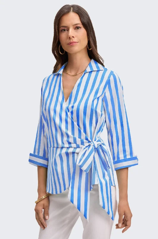 Cobalt Blue Springtime Stripe