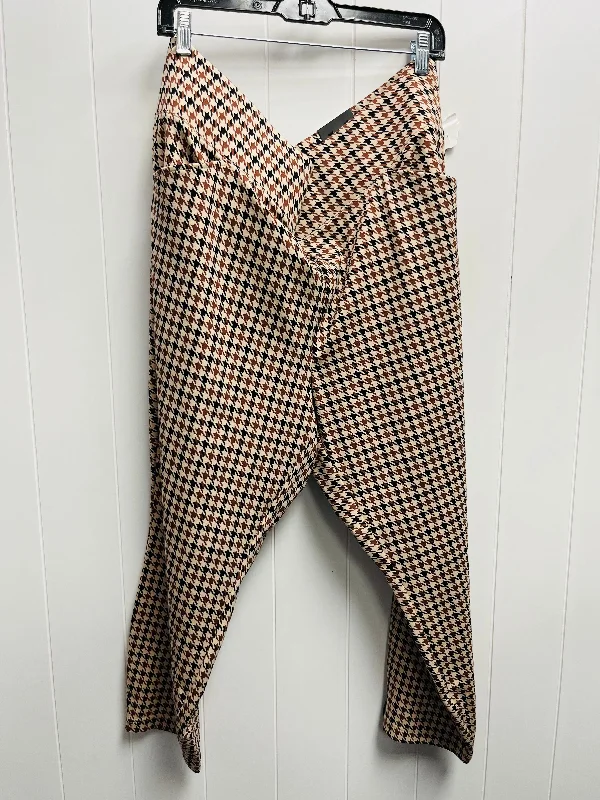 Women's floral - printed tight trousers Pants Leggings By Torrid In Brown, Size: 4x