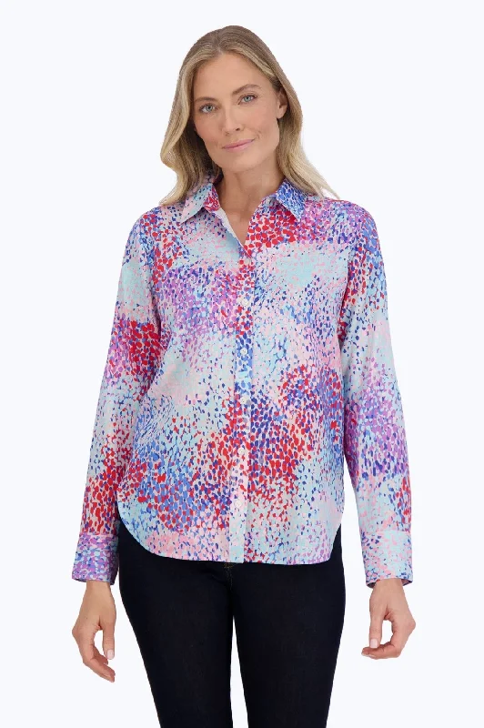 Women's sequined long sleeve evening shirt Flannel long sleeve cozy shirtsMeghan Linen Speckle Long Sleeve Shirt Women's sequined long sleeve evening shirt Flannel long sleeve cozy shirtsMeghan Linen Speckle Long Sleeve Shirt