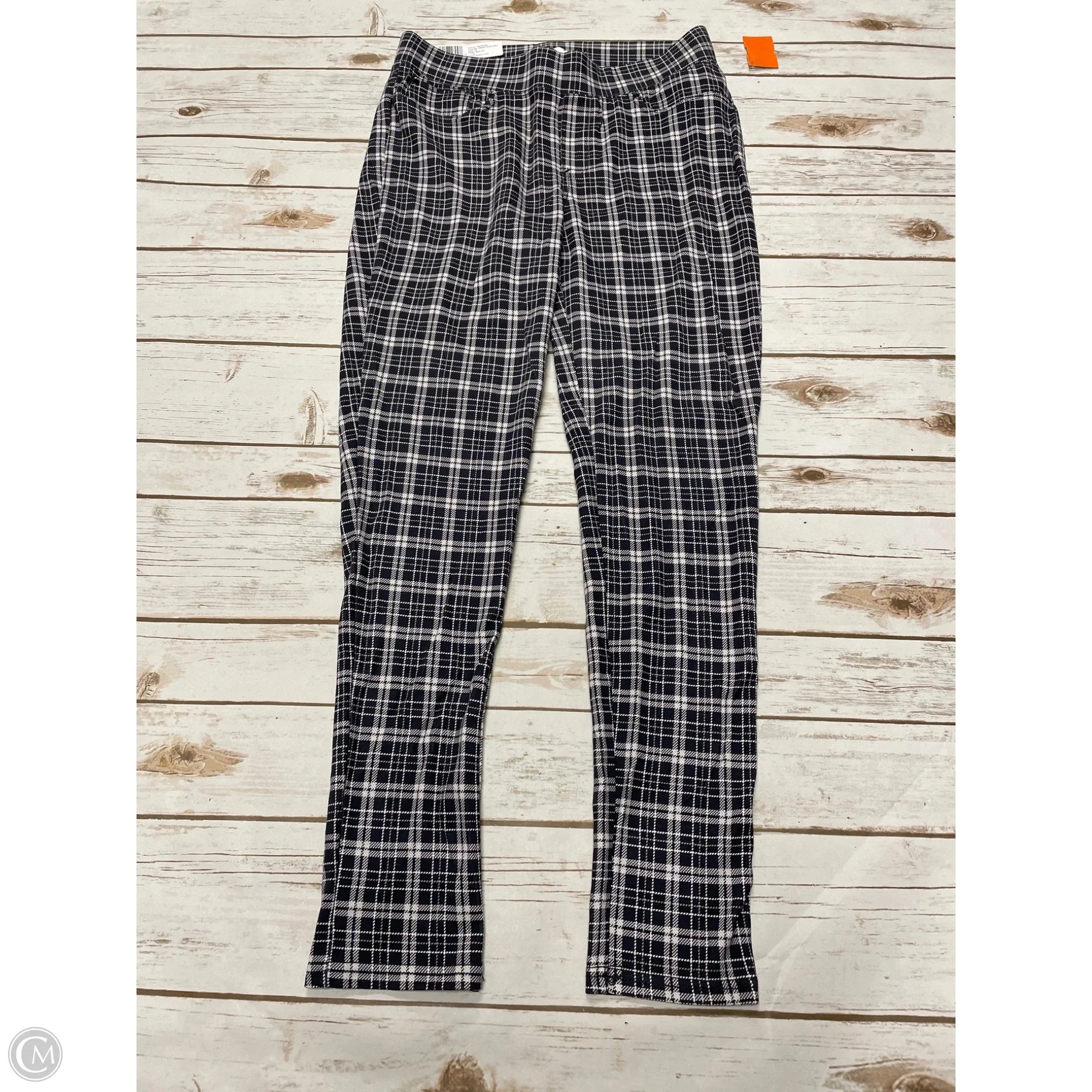 Women's straight - leg tight trousers Pants Leggings By Seven 7 In Plaid Pattern, Size: M Women's straight - leg tight trousers Pants Leggings By Seven 7 In Plaid Pattern, Size: M