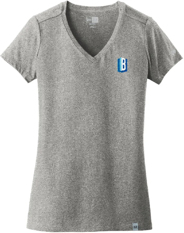Women's moisture wicking t shirt New Era Ladies Heritage Blend V-Neck Tee
