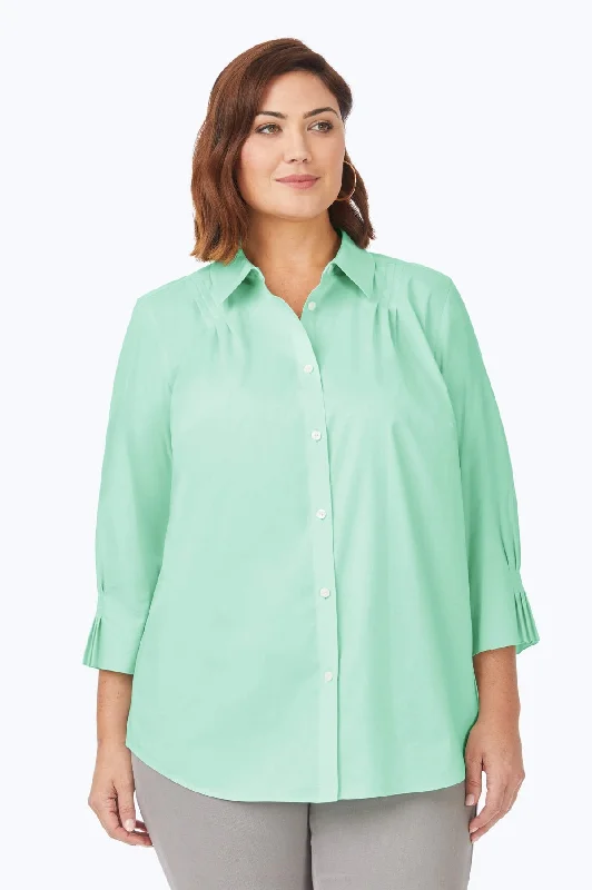 Women's vintage - style long sleeve cotton poplin shirt Paulie Plus No Iron Stretch Shirt Women's vintage - style long sleeve cotton poplin shirt Paulie Plus No Iron Stretch Shirt