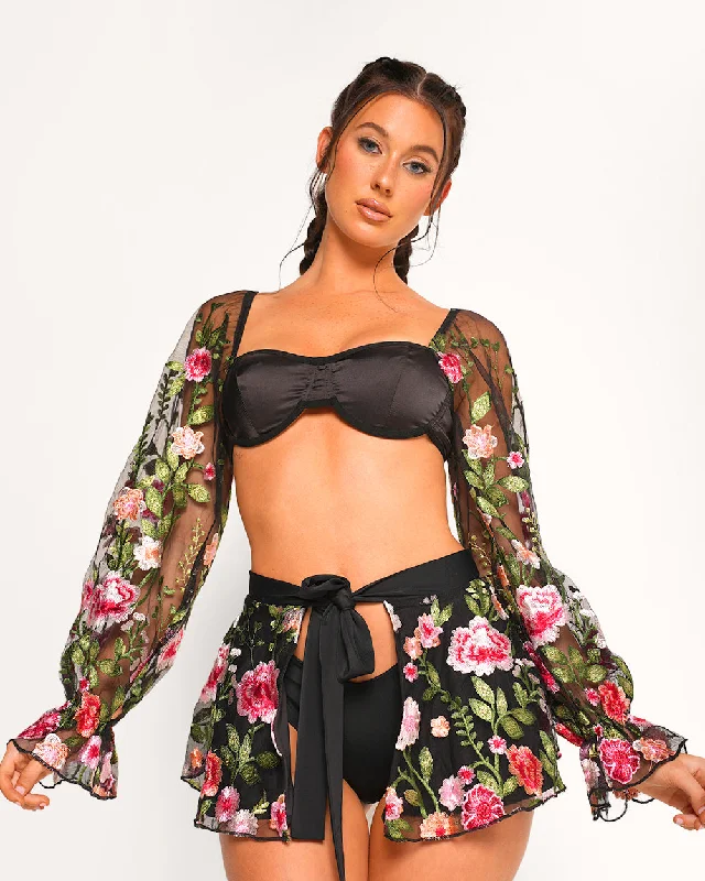 Women's hand - wash only long sleeve silk - blend shirt Calvin Klein long sleeve dress shirtsForest Nymph Floral Long Sleeve Bra Top Women's hand - wash only long sleeve silk - blend shirt Calvin Klein long sleeve dress shirtsForest Nymph Floral Long Sleeve Bra Top