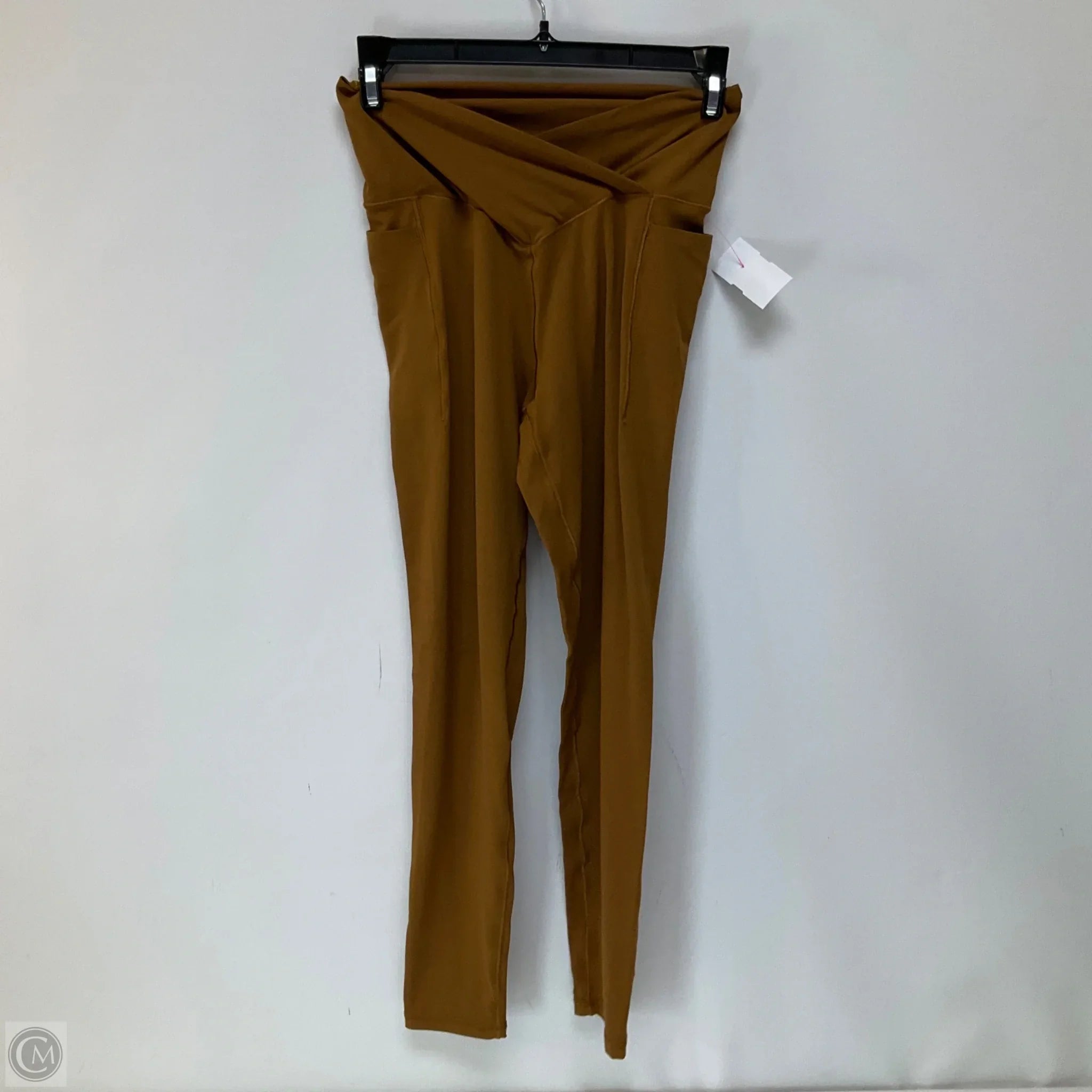 Women's faux - leather tight trousers Athletic Leggings By Aerie In Brown, Size: M