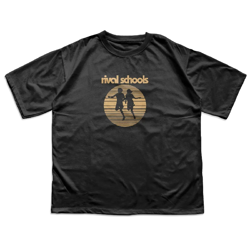 Women's white t shirt Rival Schools - Running Logo Shirt (Black)