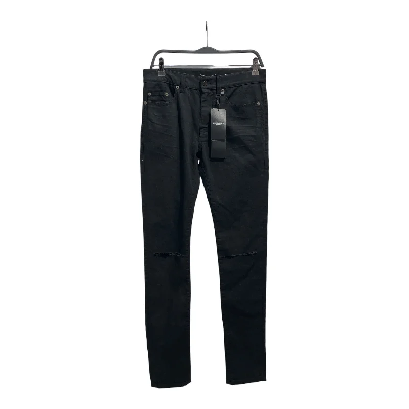 SAINT LAURENT/Skinny Pants/30/Cotton/BLK/SK 5P Low Waist KHNO