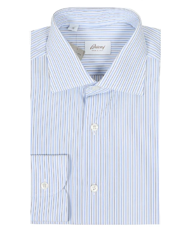 Bluette Popline Stripe Dress Shirt