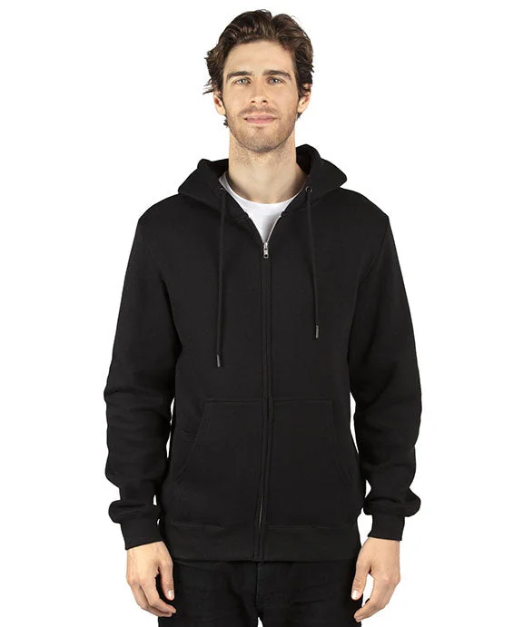 320Z - Threadfast Apparel Unisex Ultimate Fleece Full-Zip Hooded Sweatshirt | Black