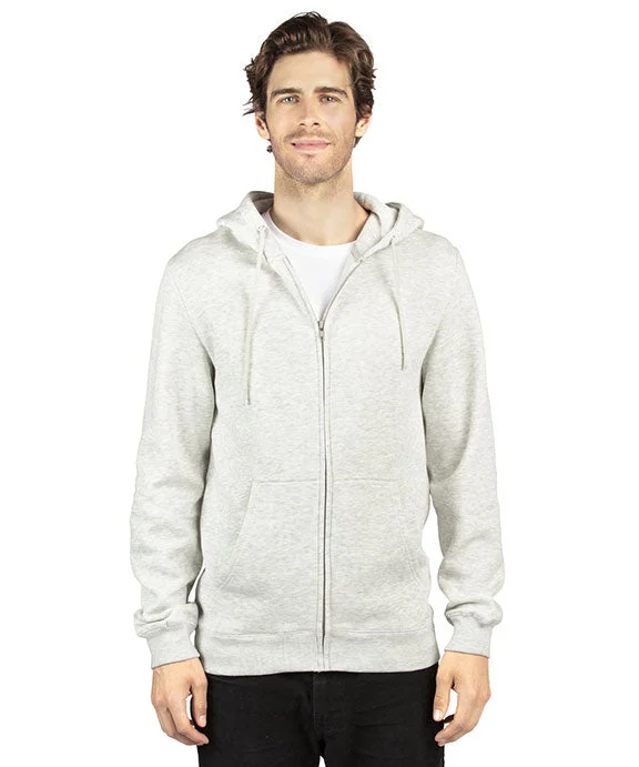 320Z - Threadfast Apparel Unisex Ultimate Fleece Full-Zip Hooded Sweatshirt | Oatmeal Heather